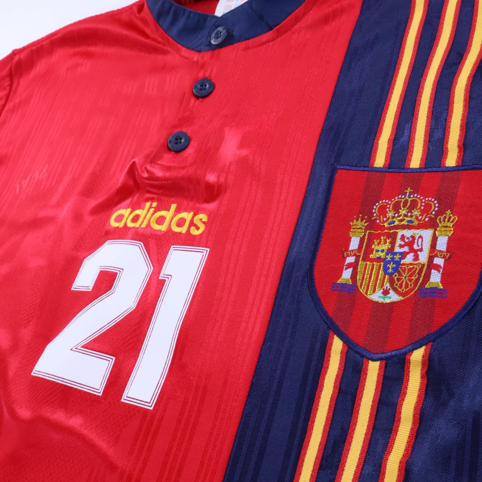 Spain Luis Enrique #21 1996/98 Home Shirt - L