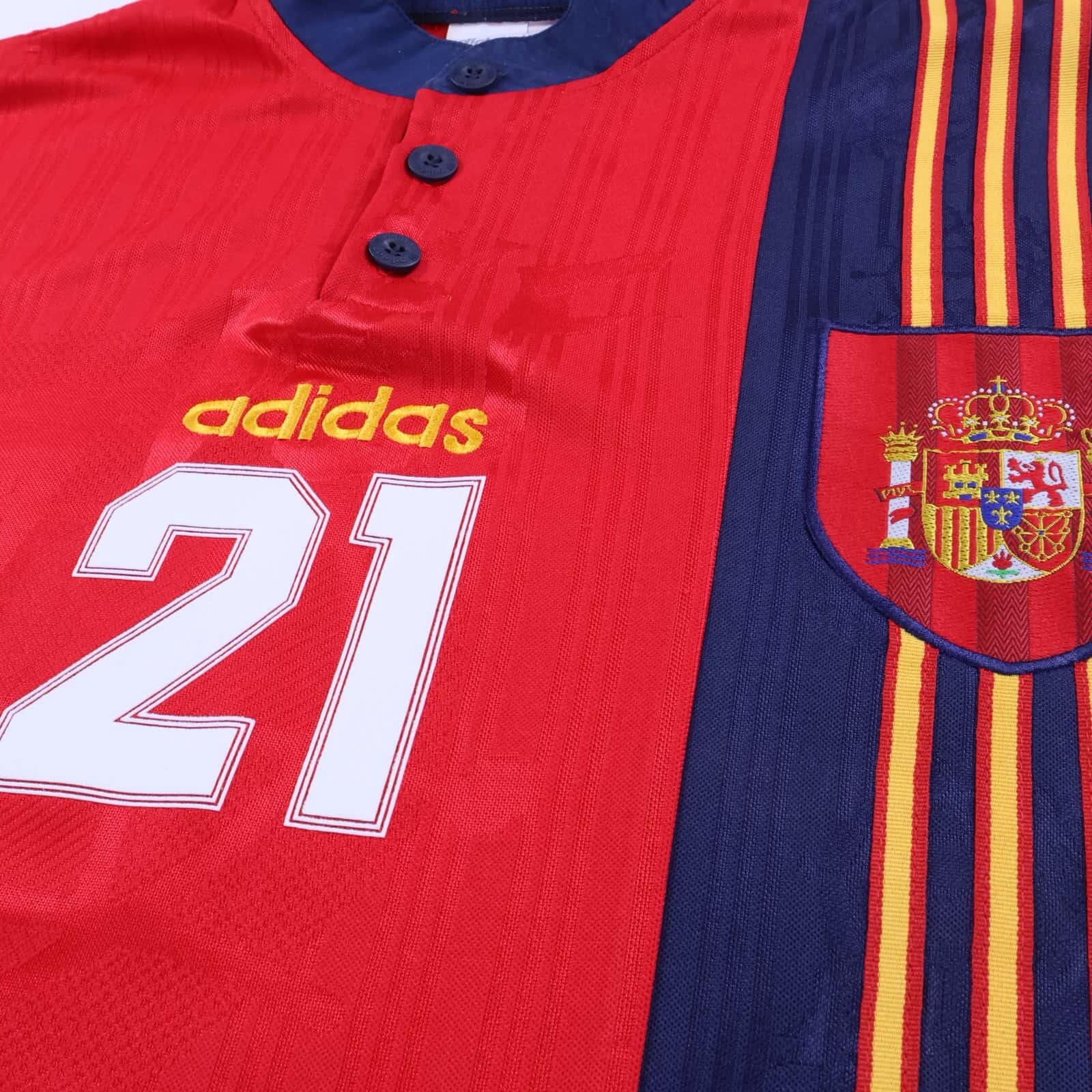 Spain Luis Enrique #21 1996/98 Home Shirt - L