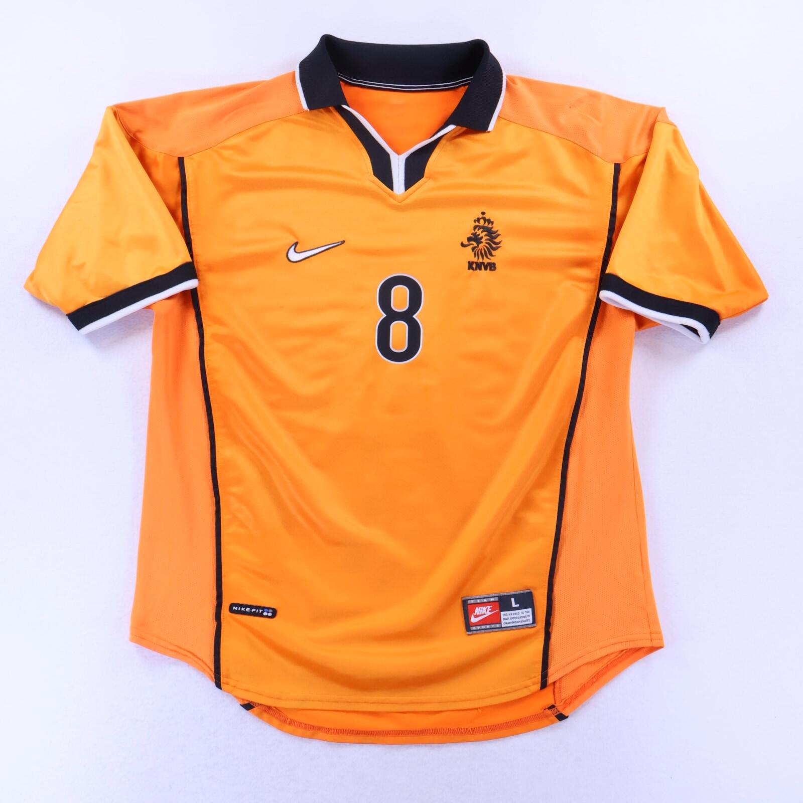 Netherlands Bergkamp #8 1998/00 Home Shirt - L