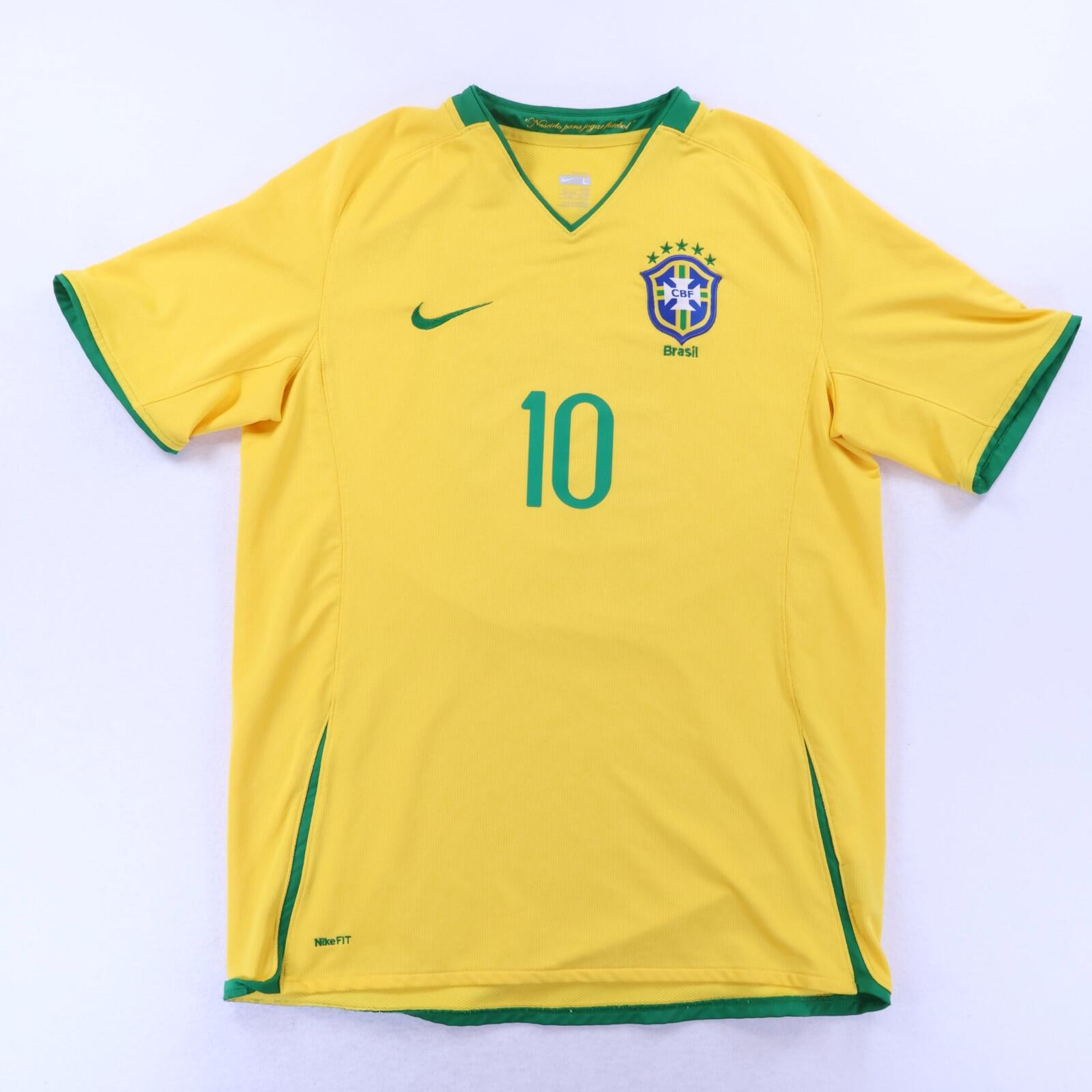 Brazil Ronaldinho #10 2008/10 Home Shirt - L