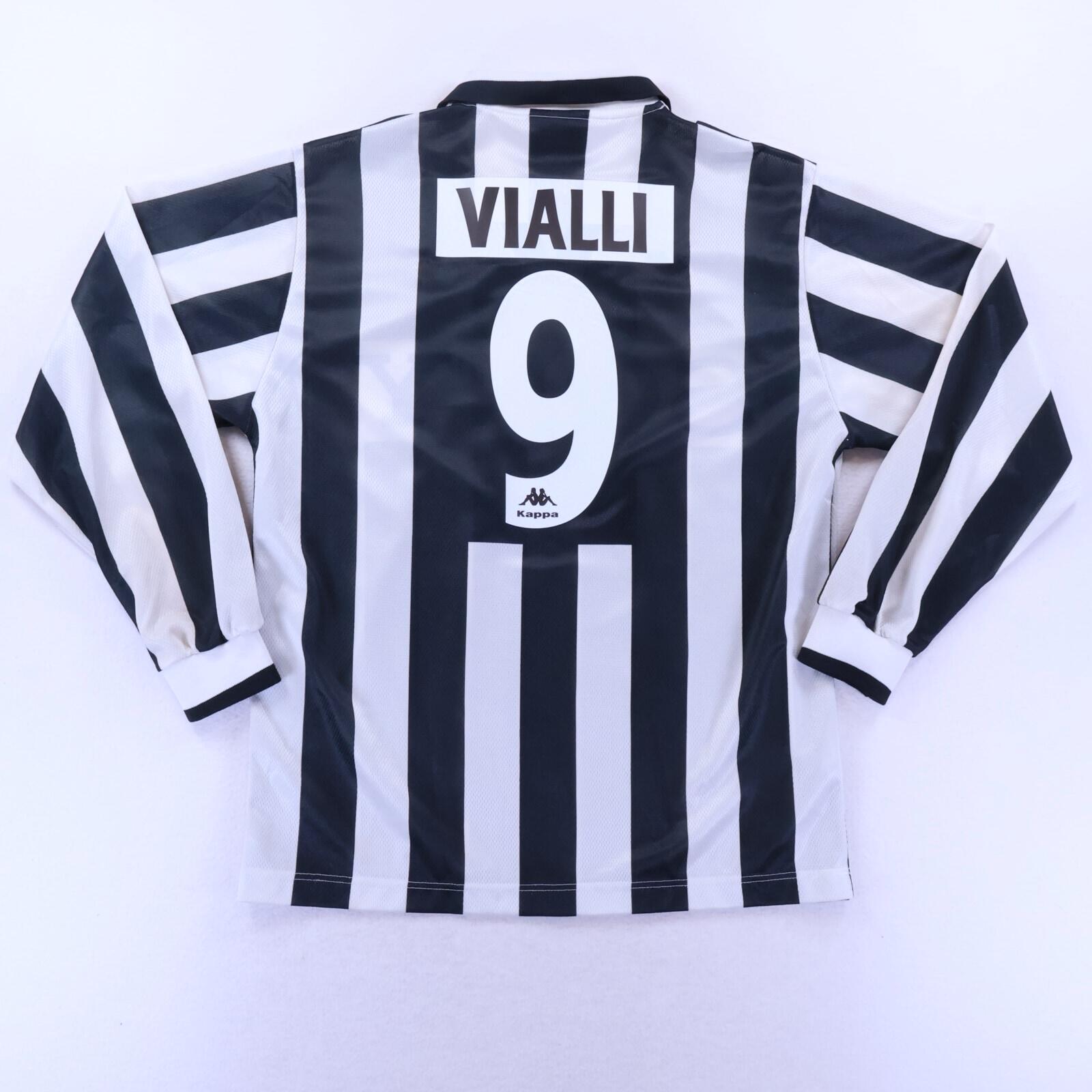 Juventus Vialli #9 1996/97 Home Shirt - Long Sleeve - M