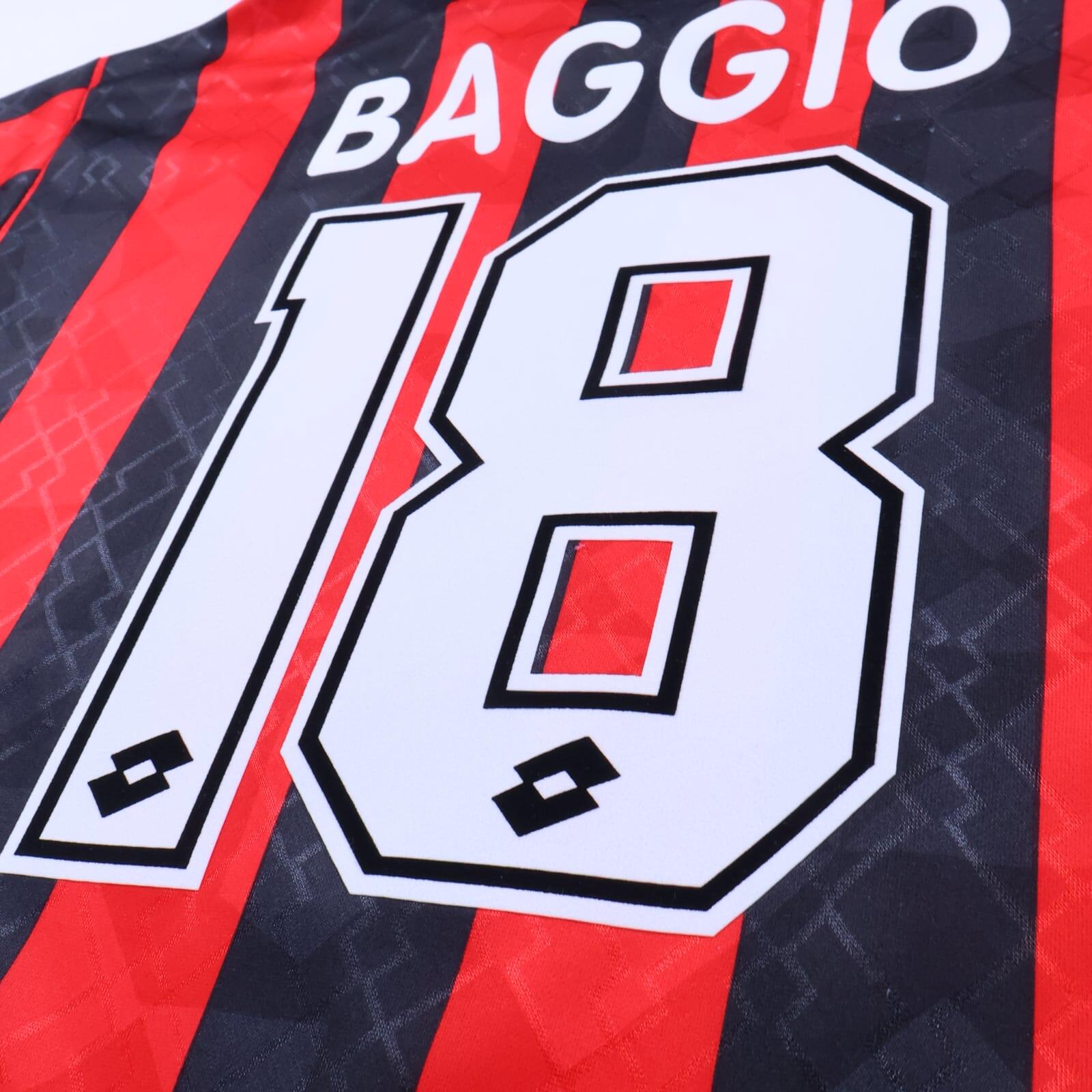 Ac Milan Baggio #18 1995/96 Home Shirt - Long Sleeve - XL
