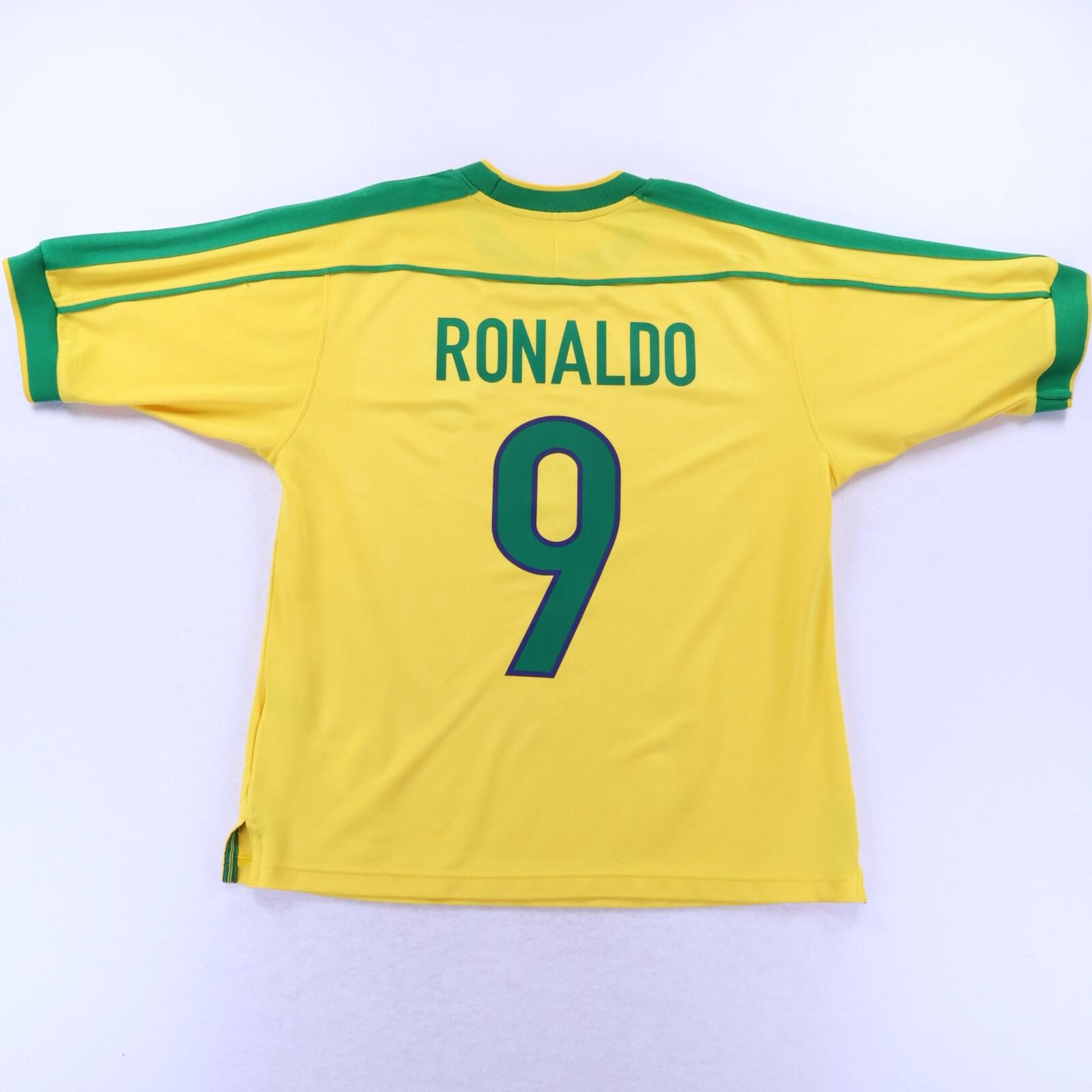 *MINT* Brazil Ronaldo #9 1998/00 Home Shirt - M