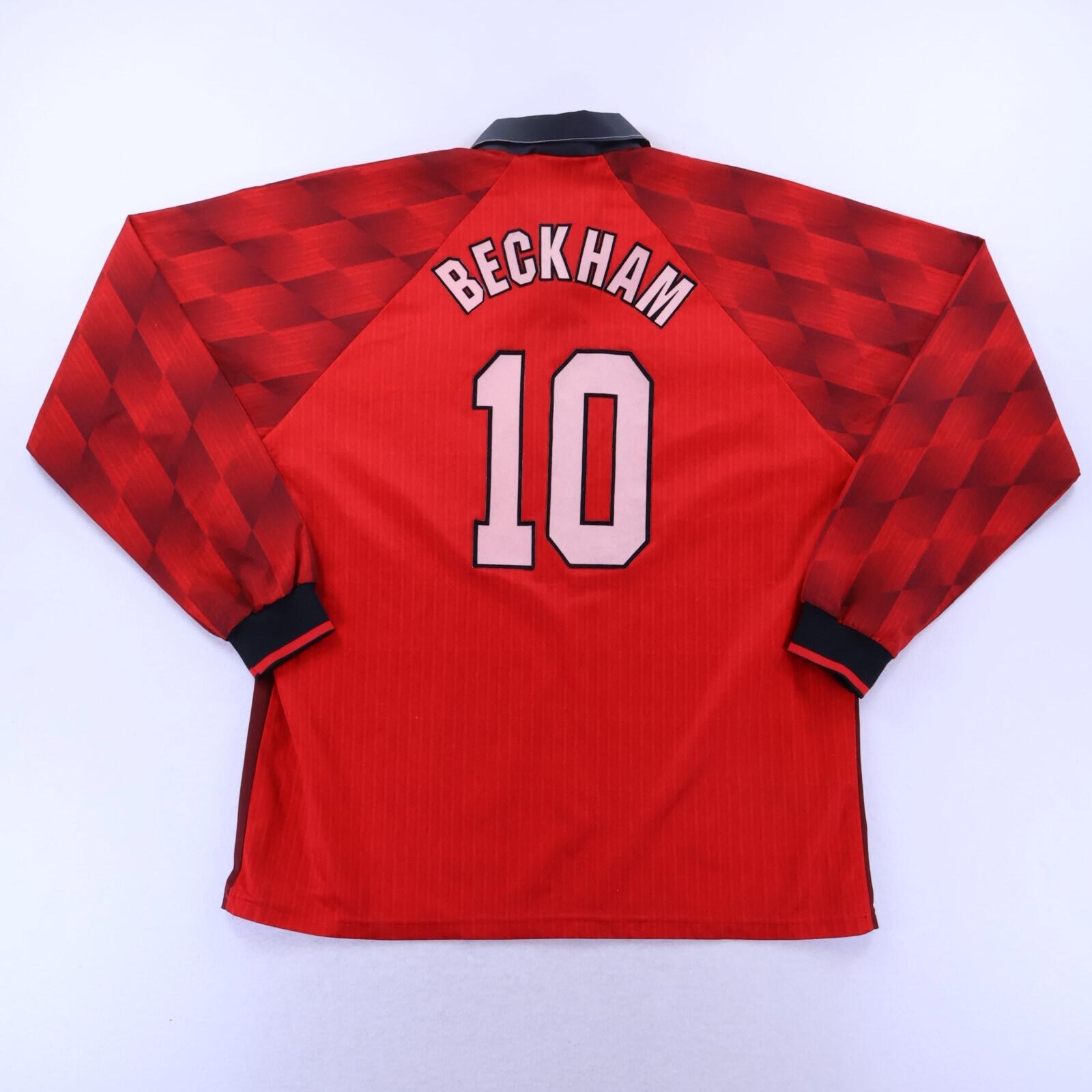 Manchester United Beckham #10 1996/98 Home Shirt - Long Sleeve - XL