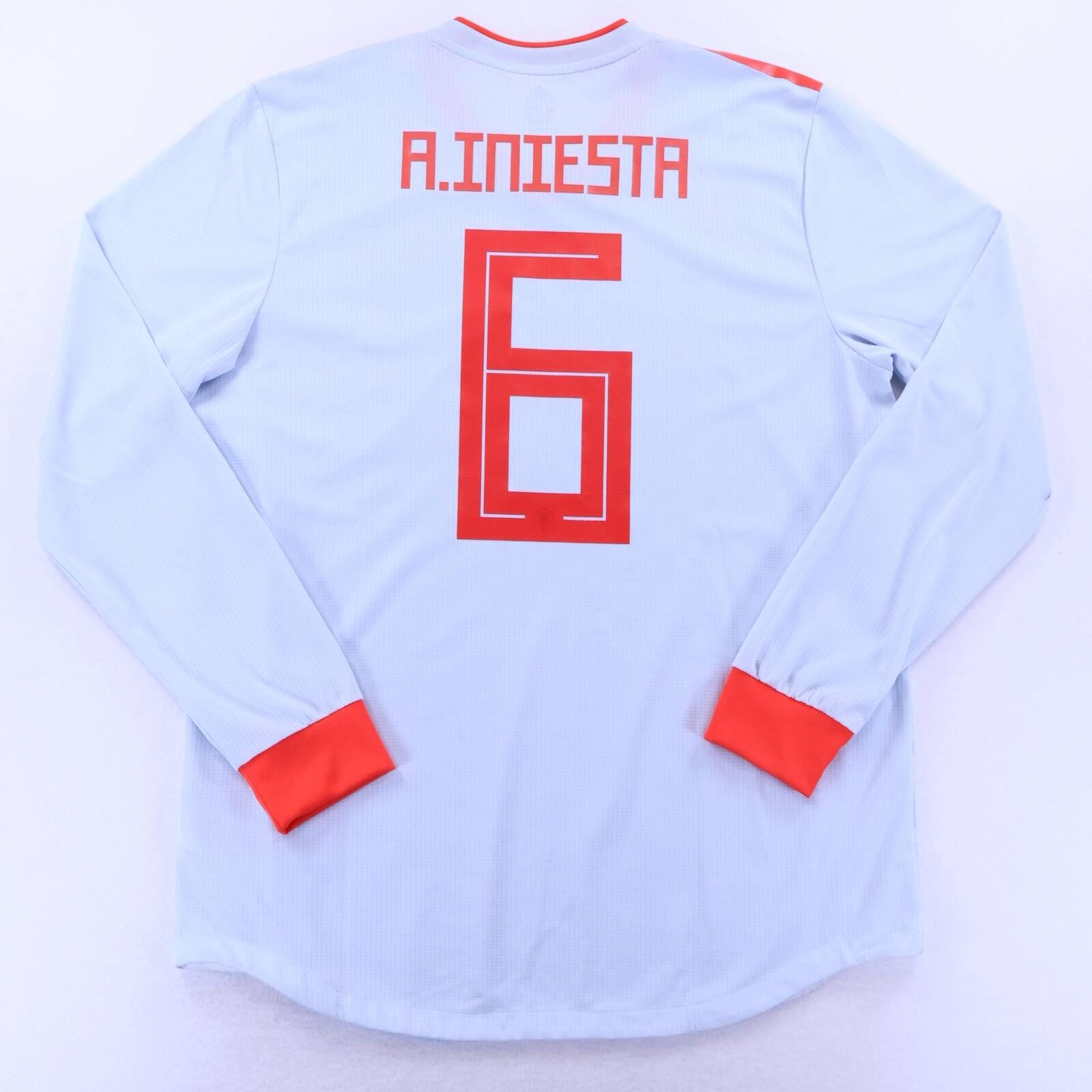 Spain A. Iniesta #6 2018/19 Longsleeve Player Issue - XL