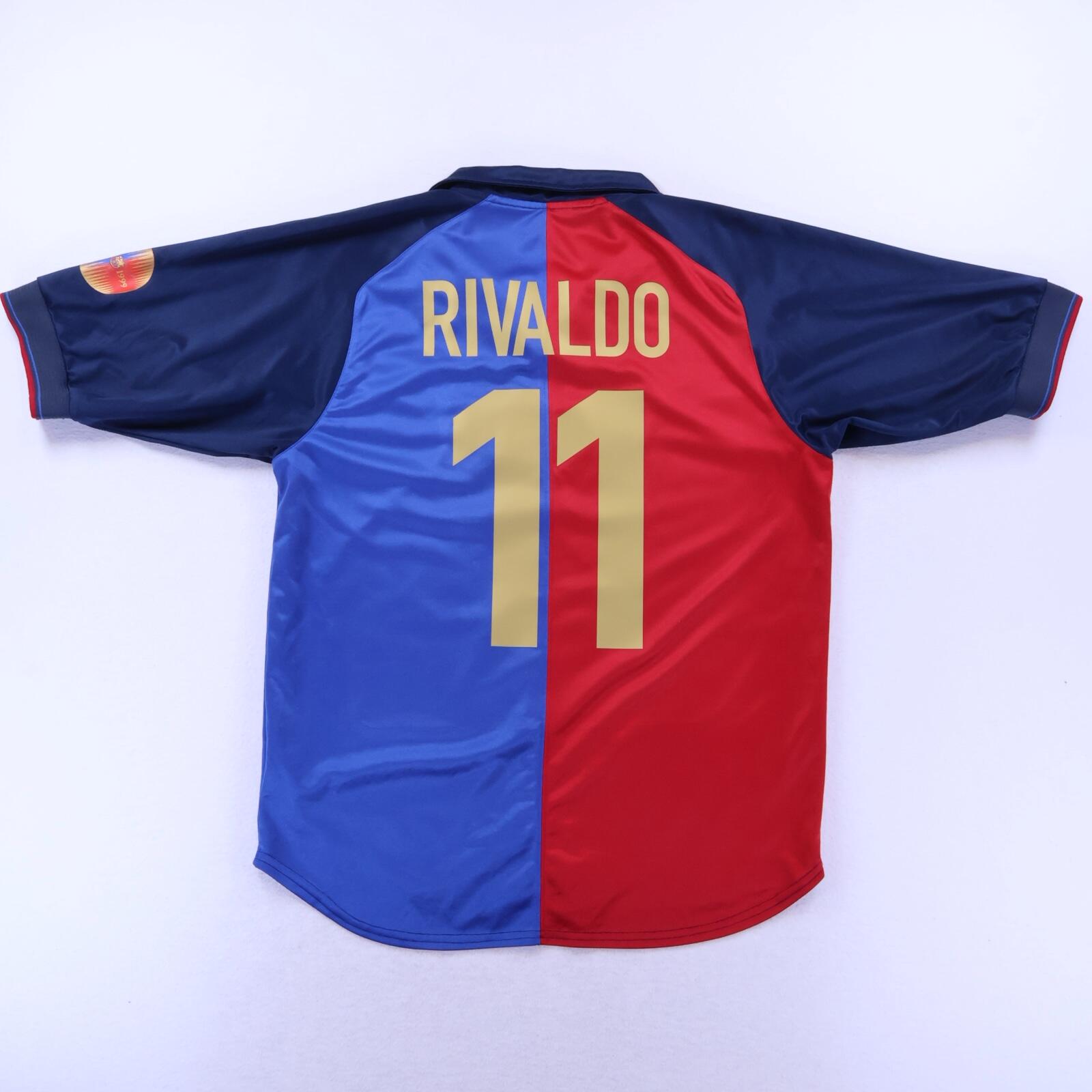Barcelona Rivaldo #11 1999/00 Home Shirt - M