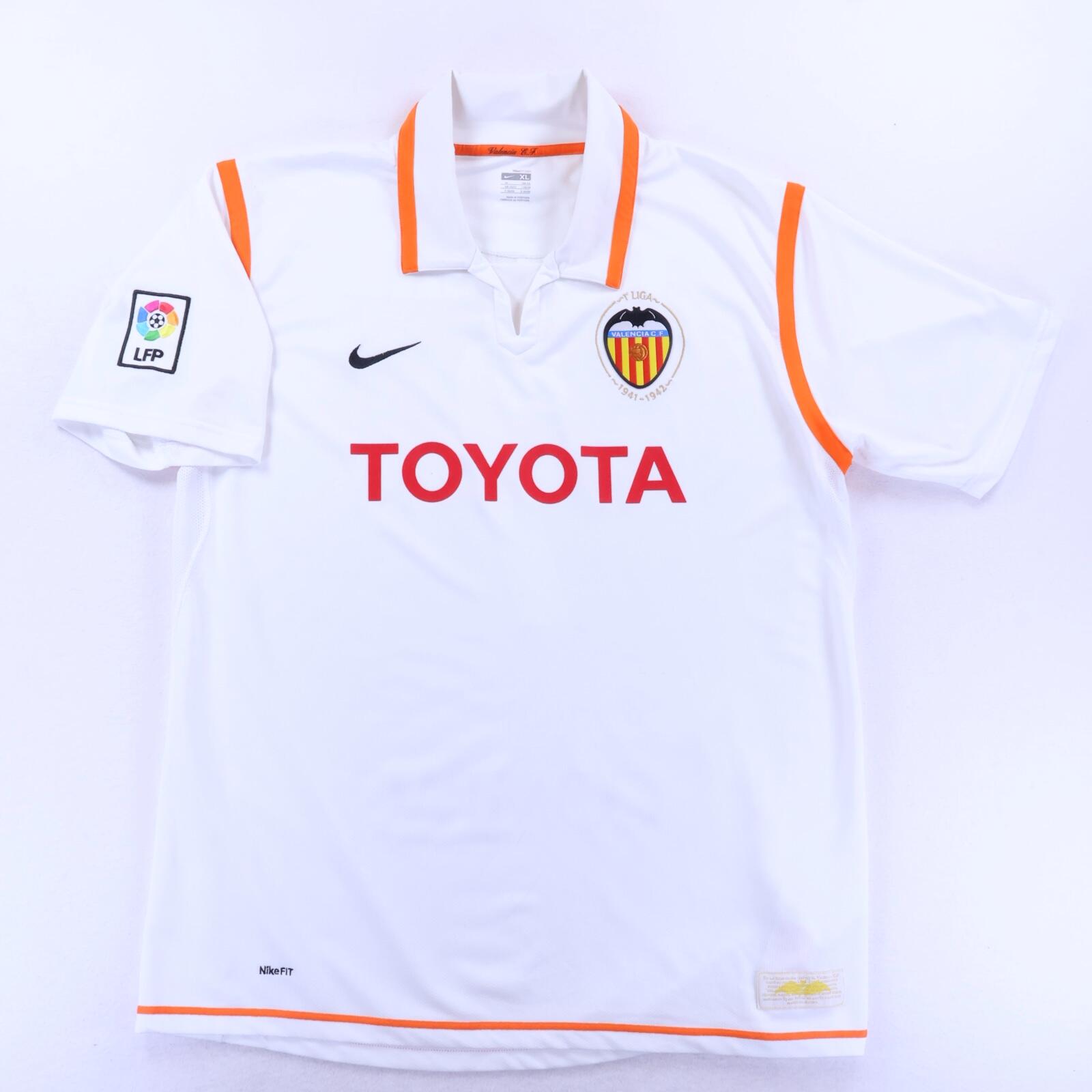 *MINT* Valencia Cf David Villa #7 2007/08 Home Shirt - XL