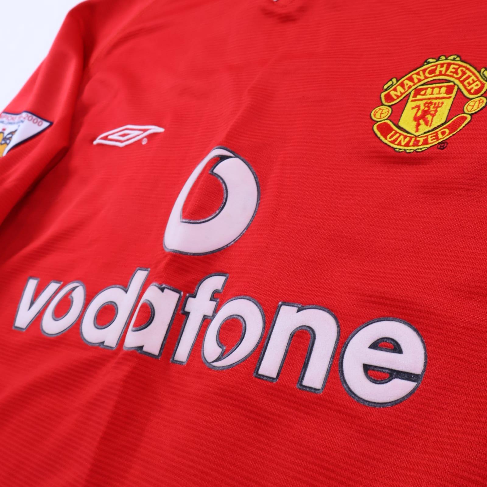 Manchester United Scholes #18 2000/02 Home Shirt - M