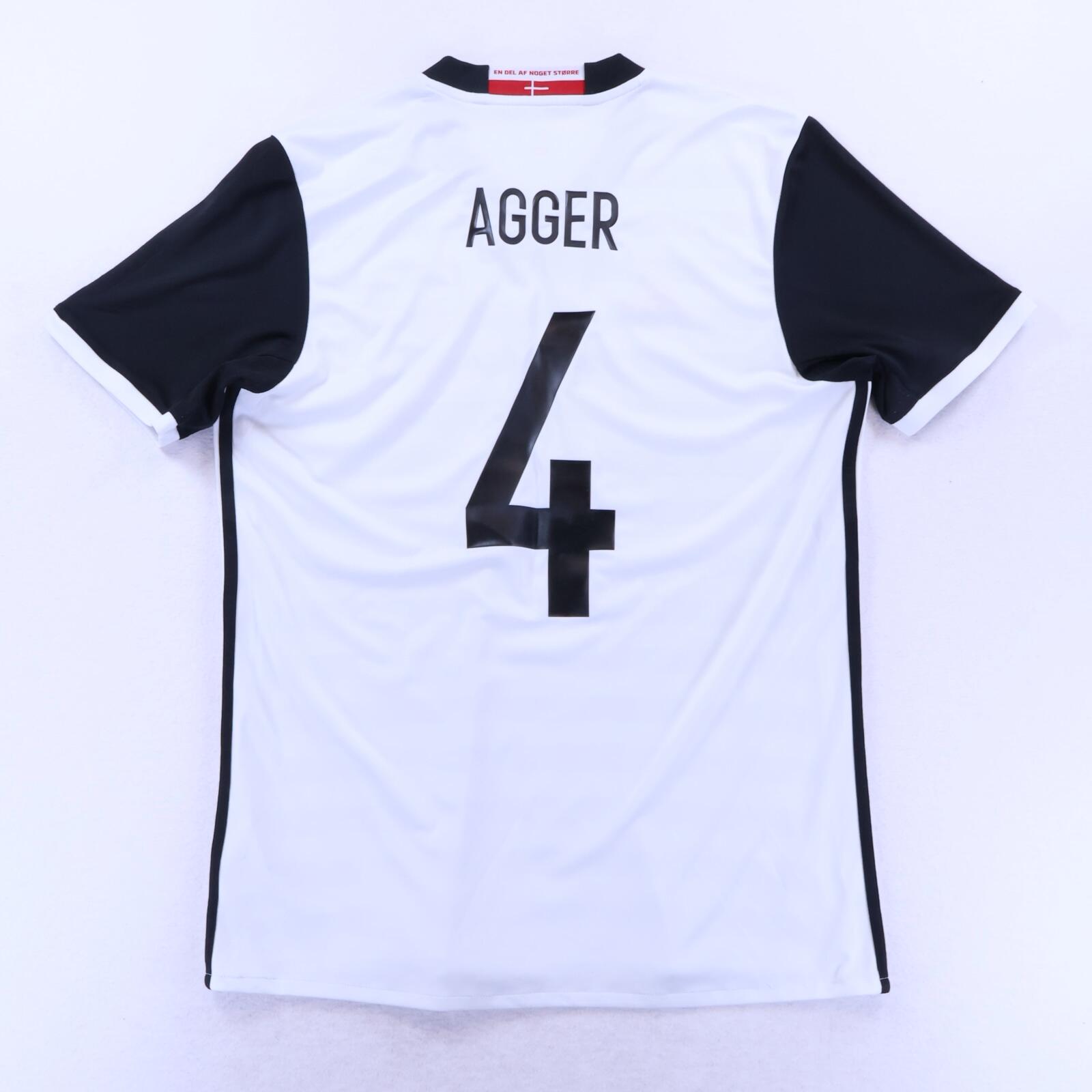 Denmark Agger #4 2015/16 Away Shirt - M