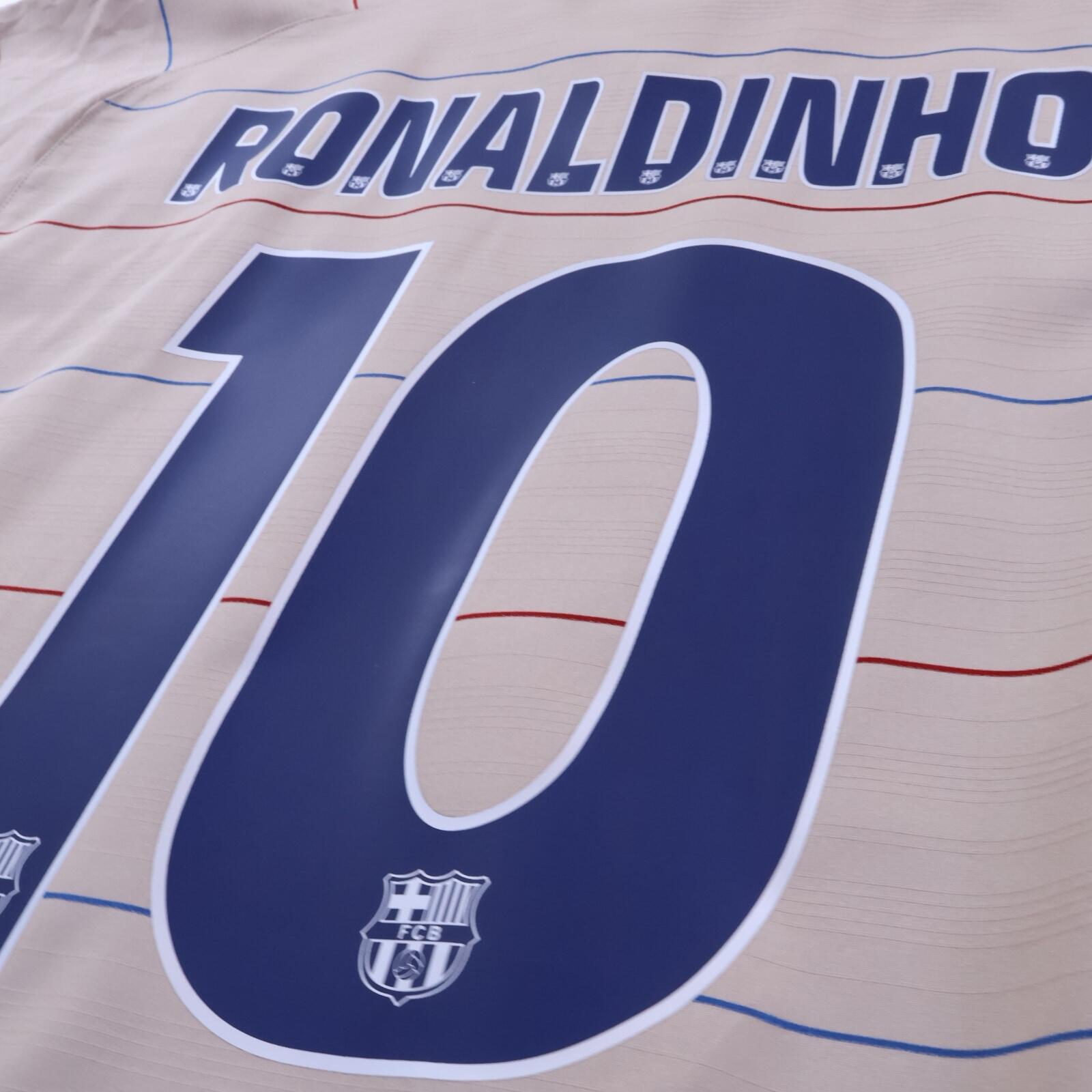 *MINT* Barcelona Ronaldinho #10 2003/05 Away Shirt - L