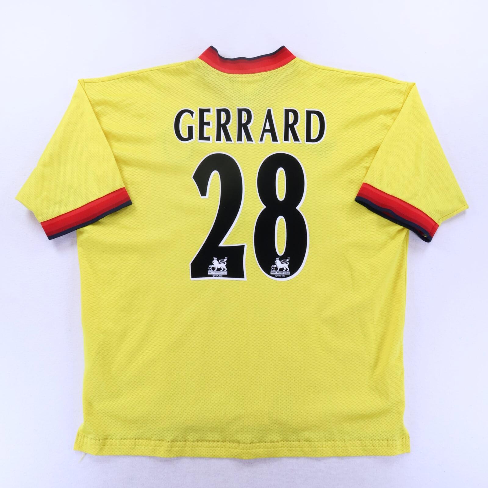 Liverpool F.C Gerrard #28 1997/99 Away Shirt - 3XL