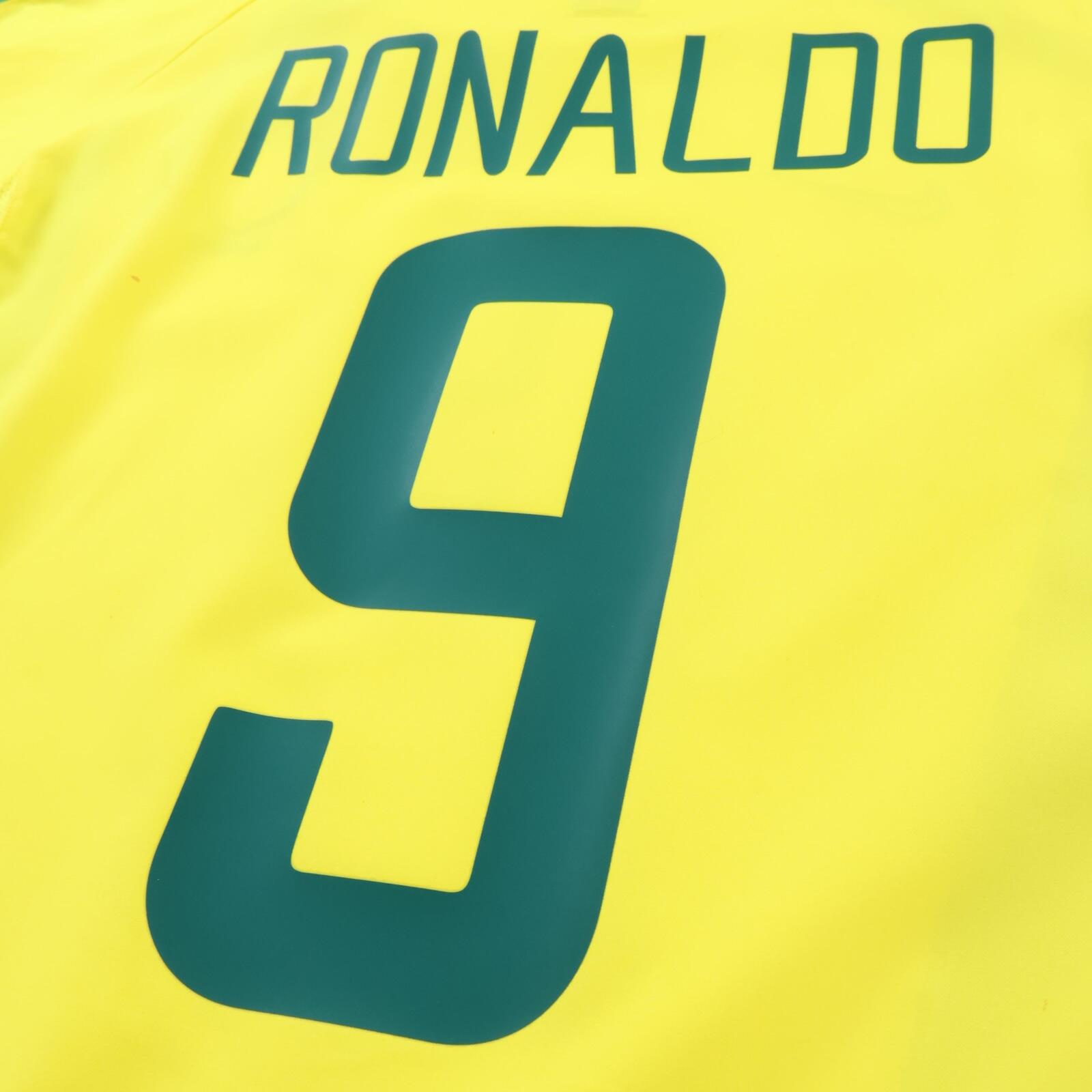 Brazil Ronaldo #9 2002/04 Home Shirt - L