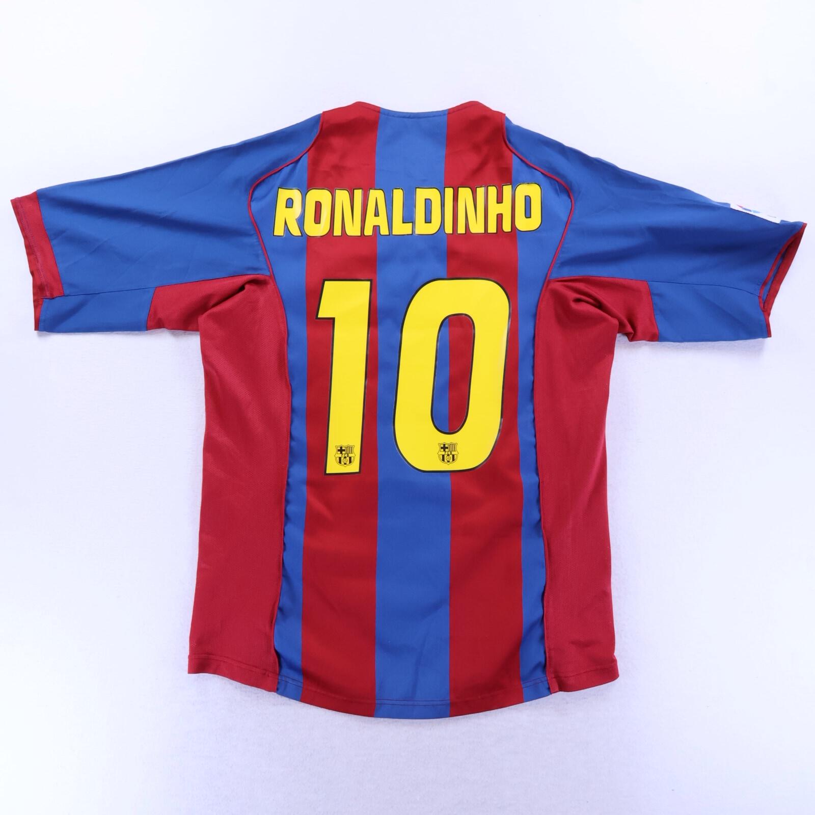 Barcelona Ronaldinho #10 2004/05 Home Shirt - M