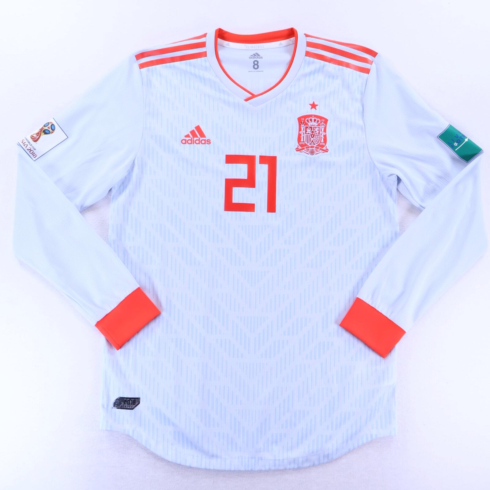 Spain Silva #21 2018 Away Shirt - Player Issue - L