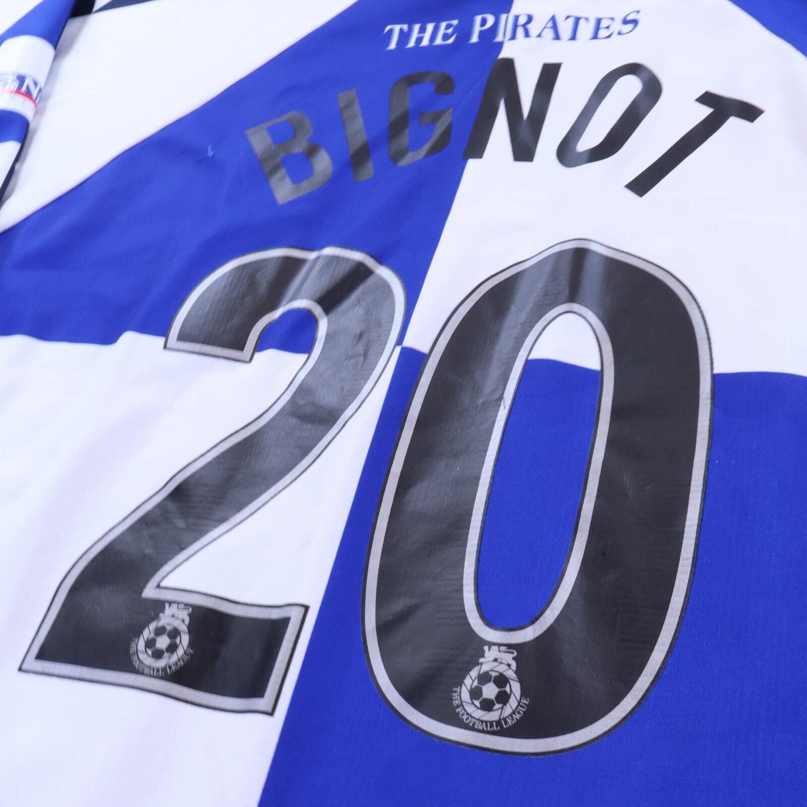 Bristol Rovers Bignot #20 1999/00 Home Shirt Match Worn - Long Sleeve - L