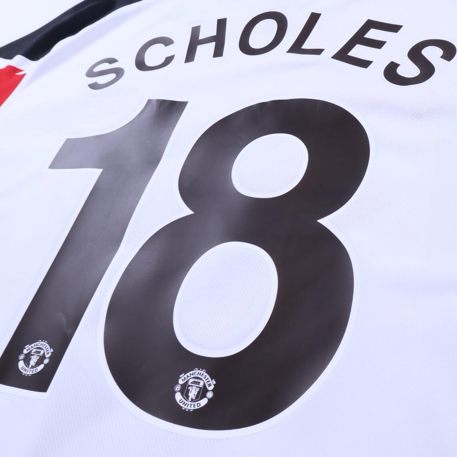 Manchester United Scholes #18 2010/12 Away Shirt - Long Sleeve - XL