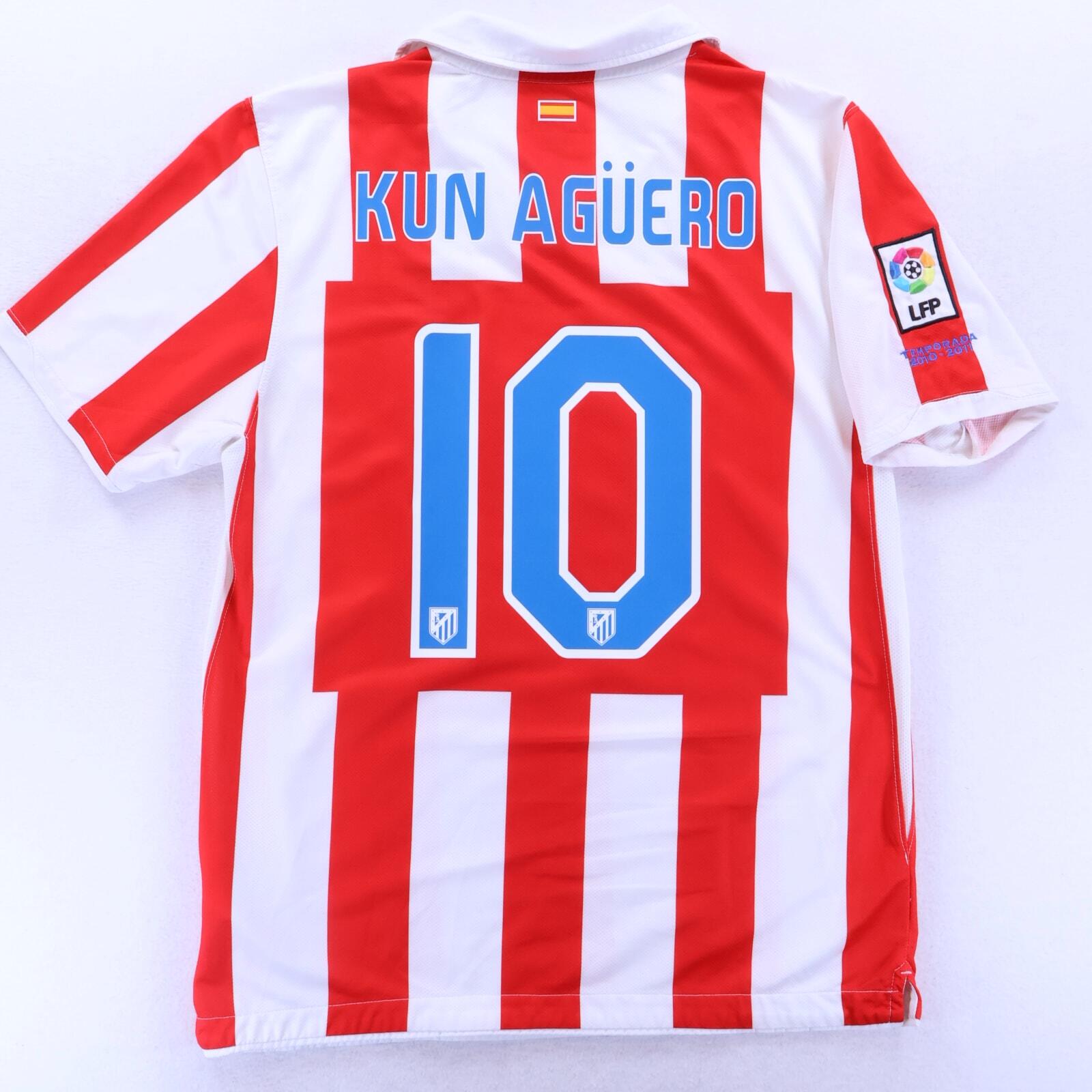 Atlético De Madrid Kun Aügero #10 2008/09 Home Shirt - L