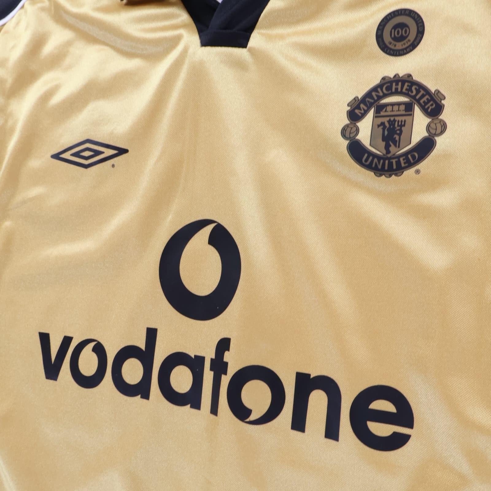 *MINT* Manchester United Beckham #7 2001/02 Centenary Third Shirt - Reversible - XL
