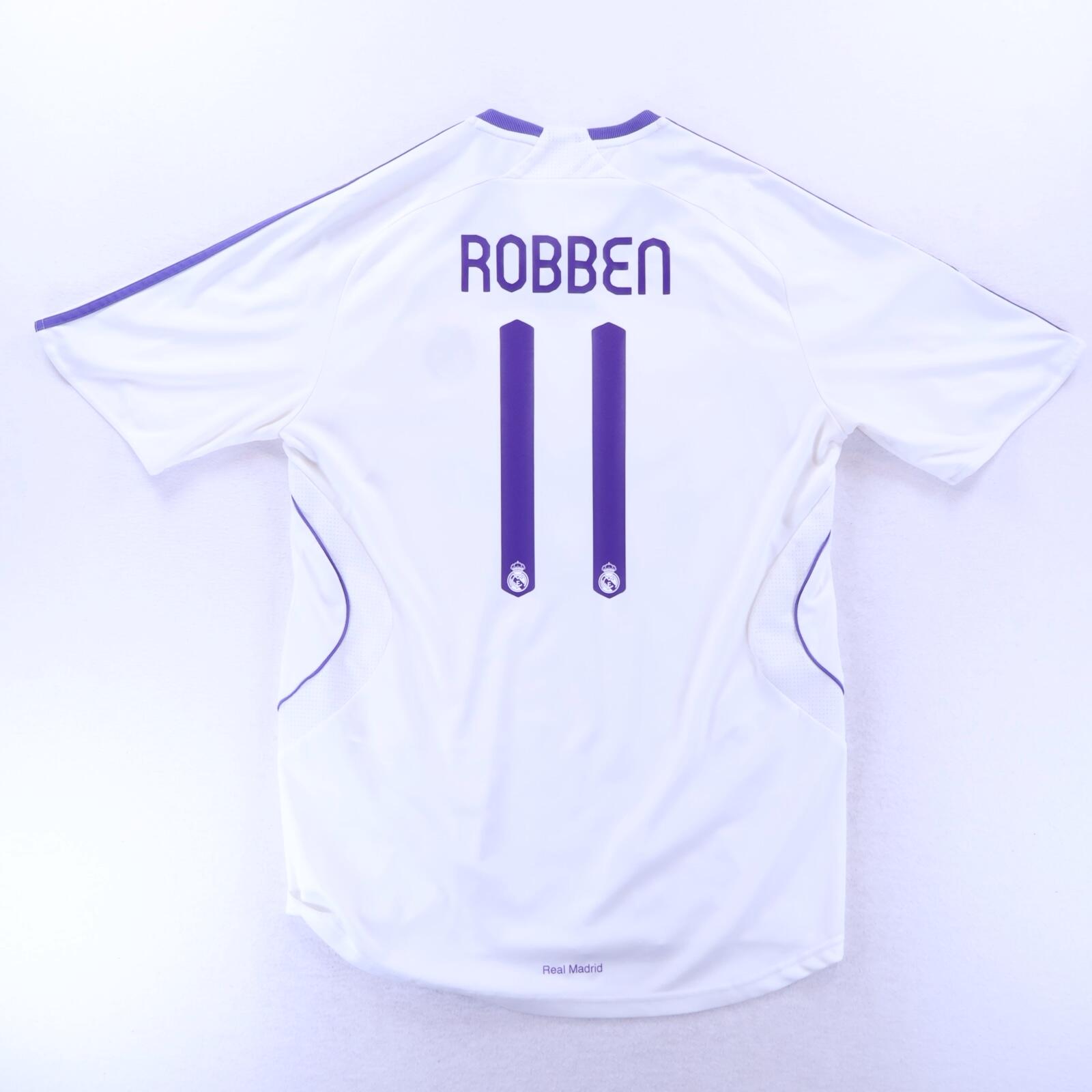 *MINT* Real Madrid Robben #11 2007/08 Home Shirt - M