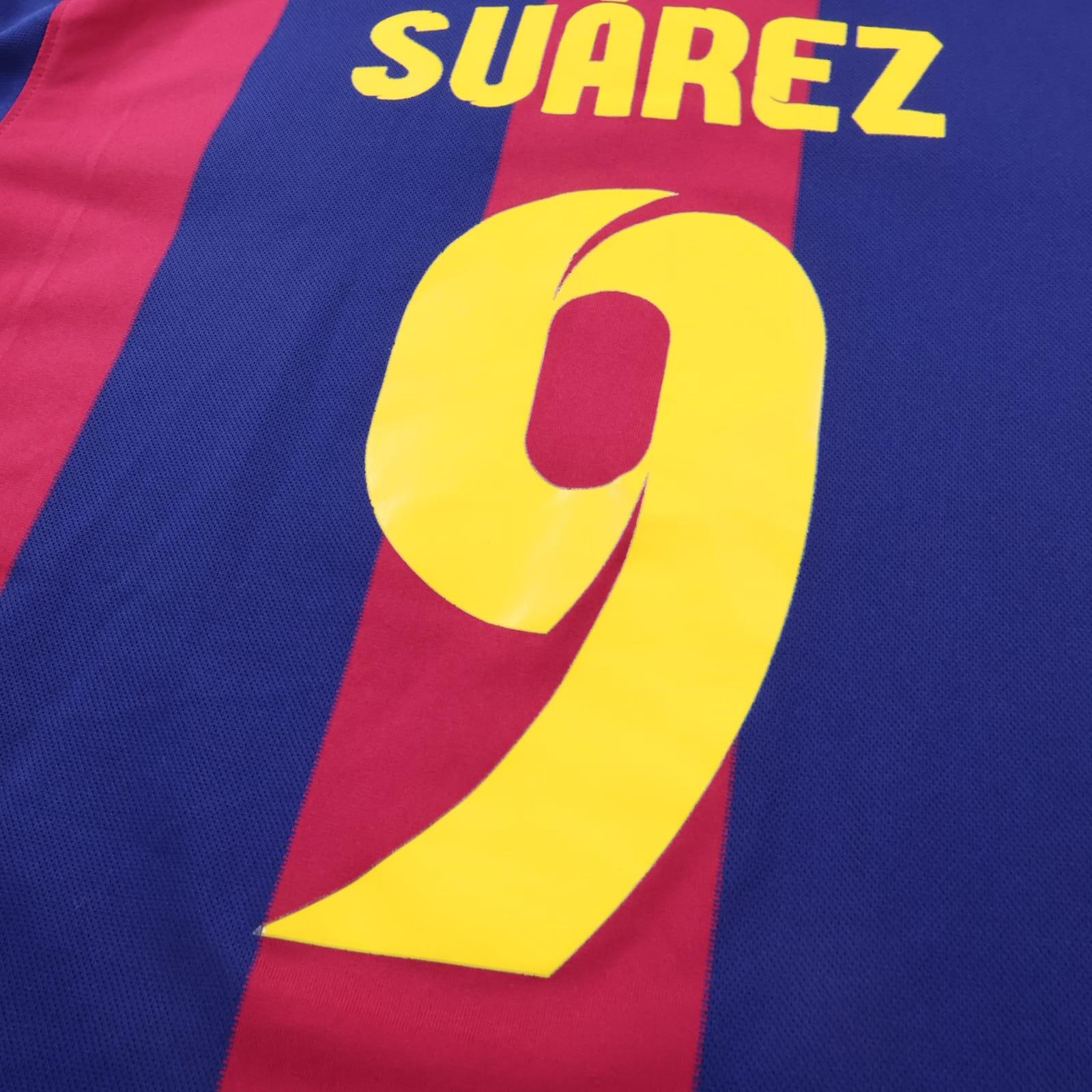 *MINT* Barcelona Suarez #9 2014/15 Home Shirt - M