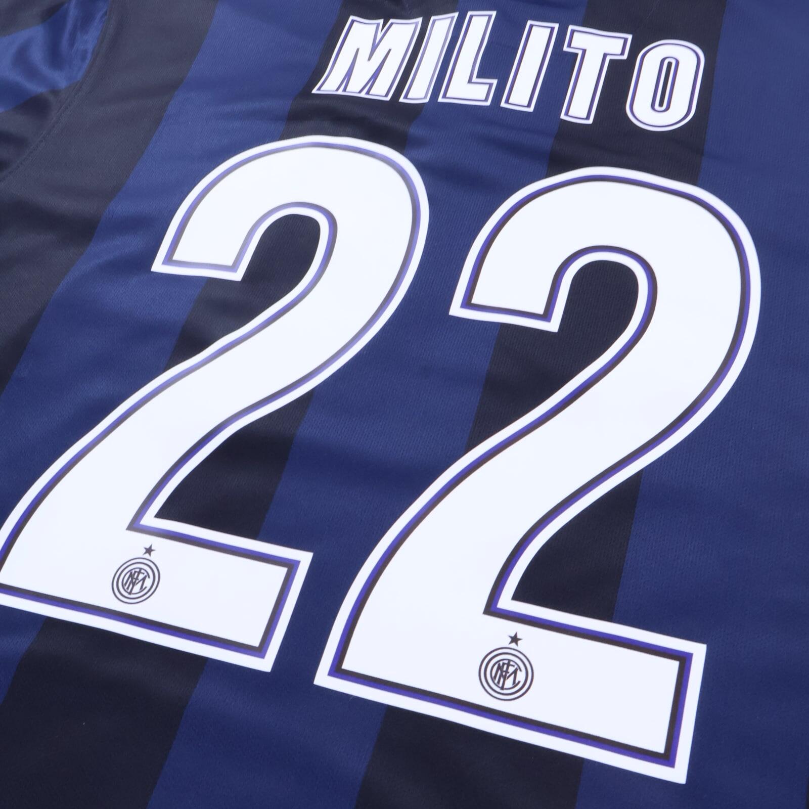 *MINT* Inter Milan Milito #22 2013/14 Home Shirt - L