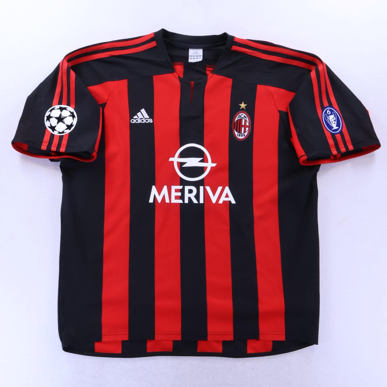 Ac Milan Maldini #3 2003/04 Home Shirt - XL