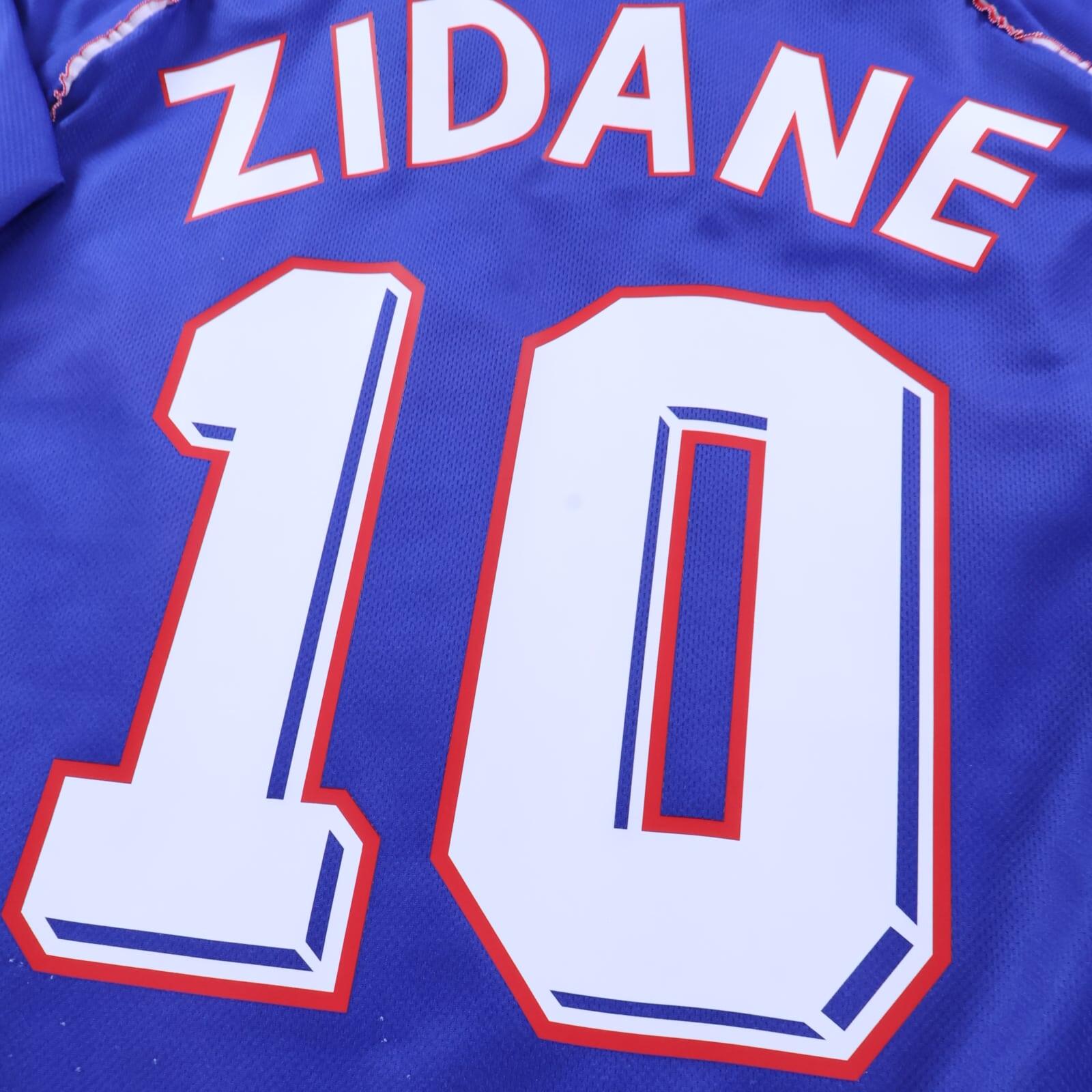 France Zidane #10 1998 World Cup Home Shirt - M