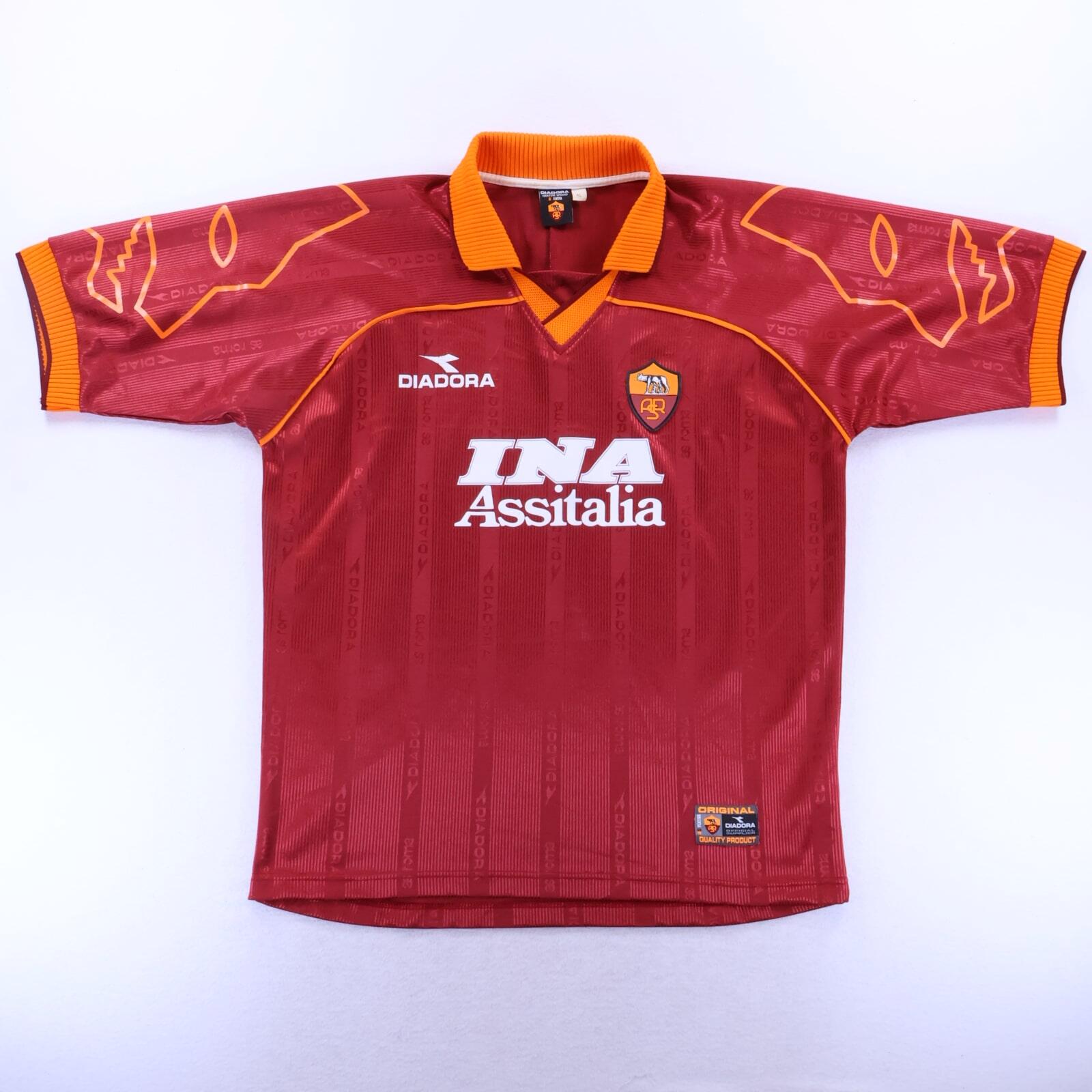As Roma Totti #10 1998/99 Home Shirt - XL