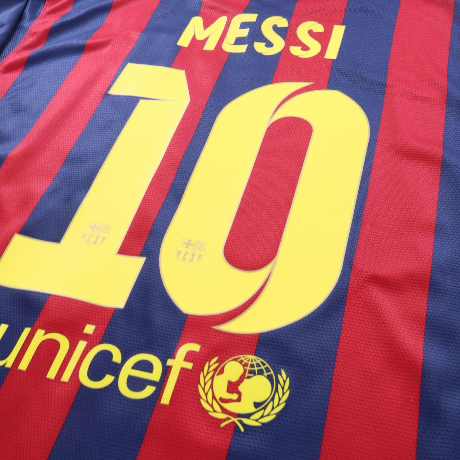 *MINT* Barcelona Messi #10 2013/14 Home Shirt - Long Sleeve - 2XL