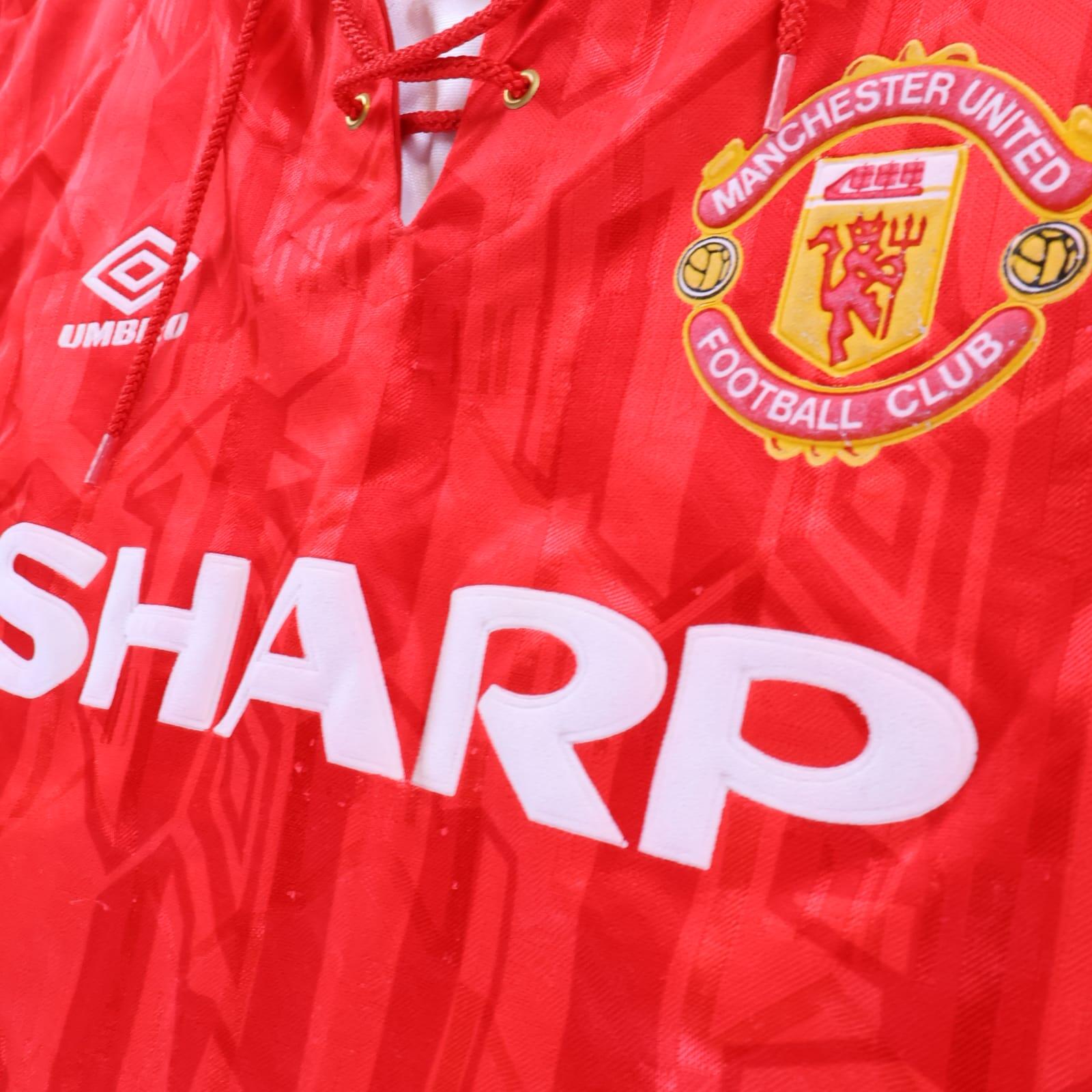 Manchester United Cantona #7 1992/94 Home Shirt - L