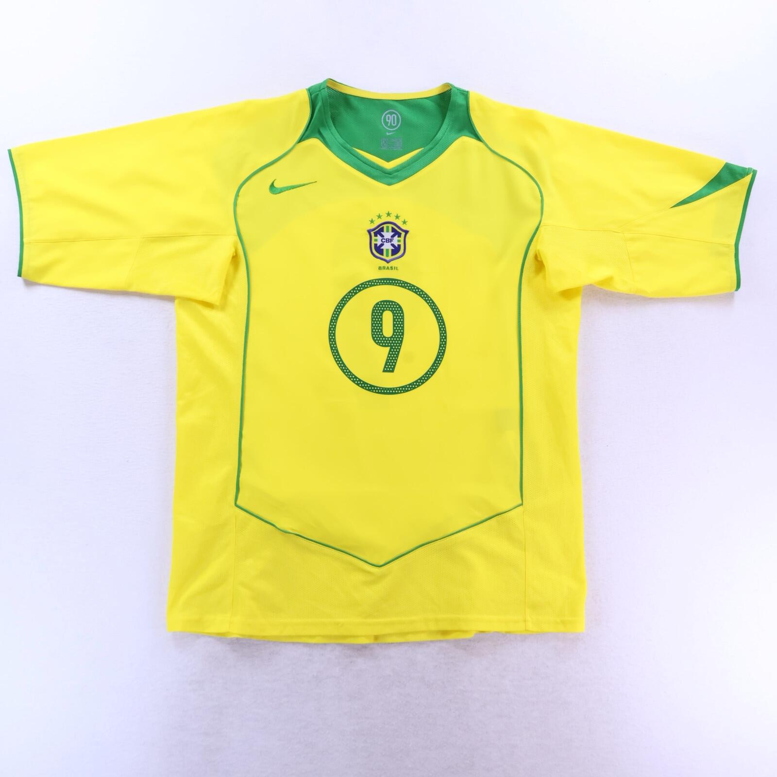 Brazil Ronaldo #9 2004/06 Home Shirt - M