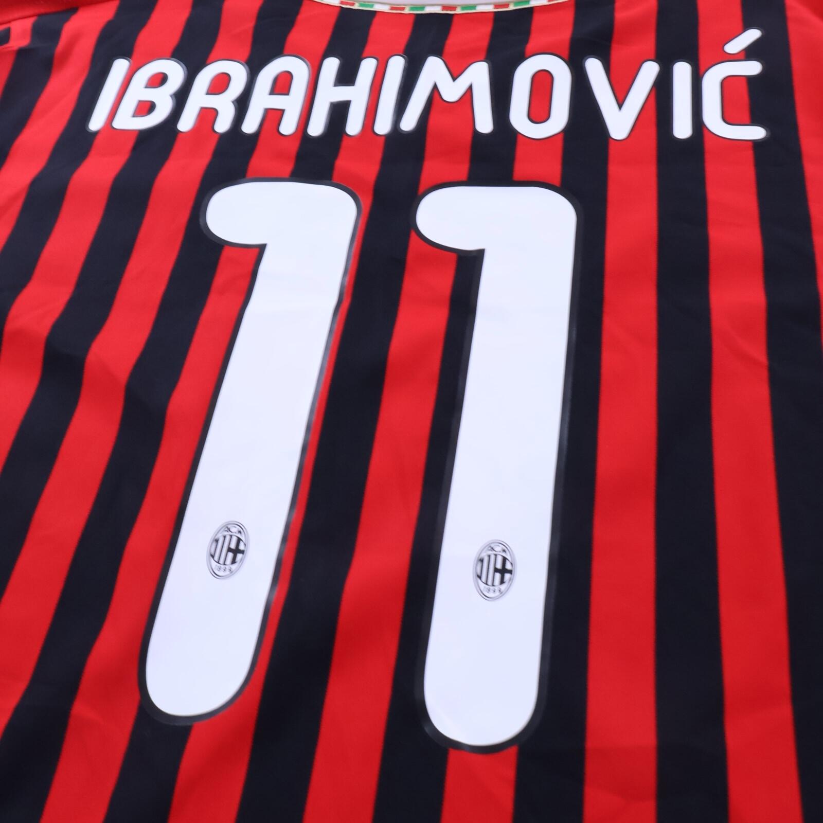 *MINT* Ac Milan Ibrahimović #11 2011/12 Home Shirt - Long Sleeve - L