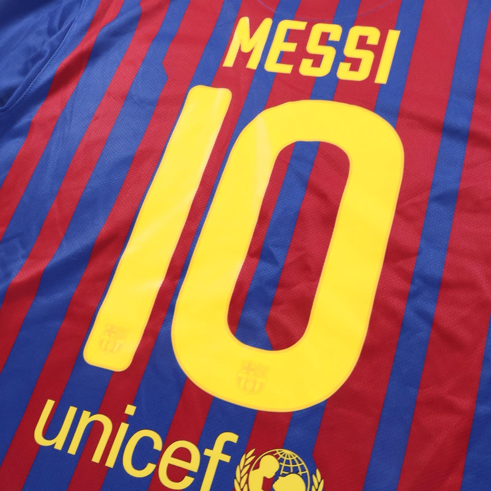 Barcelona Messi #10 2011/12 Home Shirt - Long Sleeve - XL