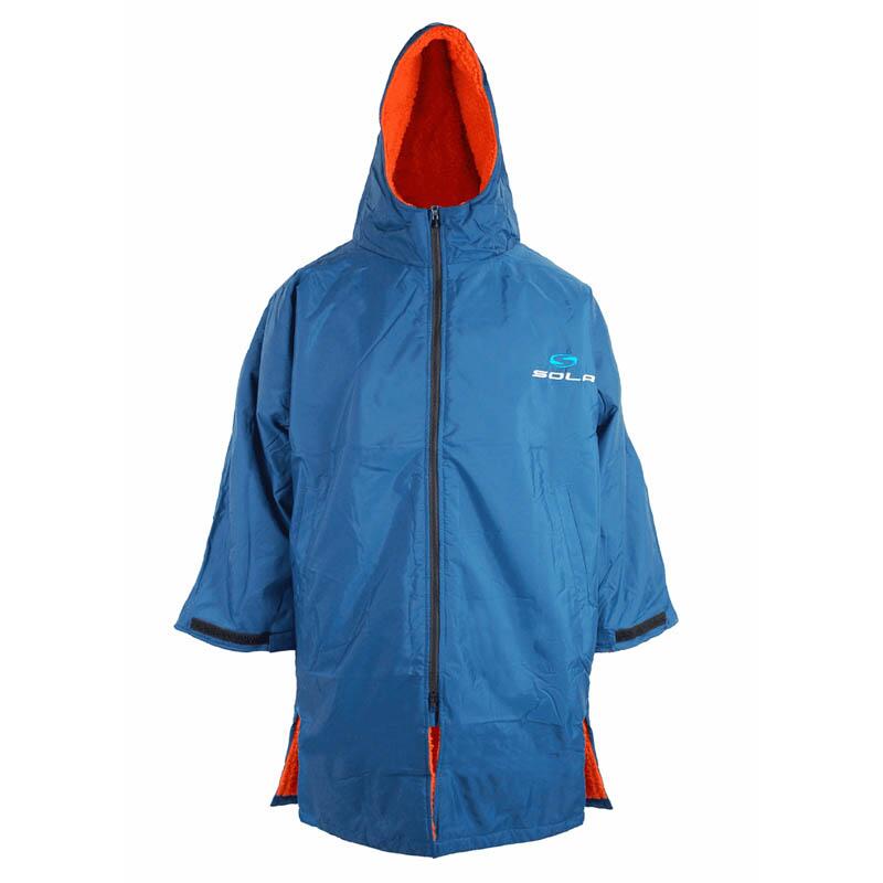 ! alt : ! title : Sola Waterproof Changing Coat Robe Navy Orange ! desc : ! caption :