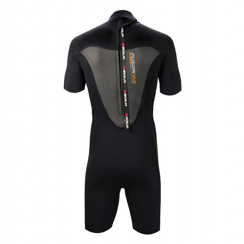 ! alt : ! title : Sola Mens Shortie Back zip rear Black 4boards ! desc : ! caption :