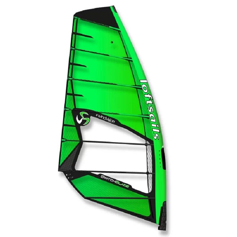 ! alt : ! title : Loftsails_switchblade-green_2023_4boards ! desc : ! caption : Loftsails Switchblade