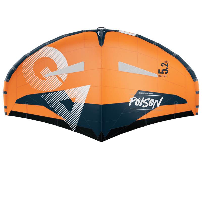 ! alt : GA Poison Wing 2024 in orange, 5.2 sail size, designed for wing foiling ! title : GA Poison Wing 2024 C2 Orange 4boards ! desc : ! caption :