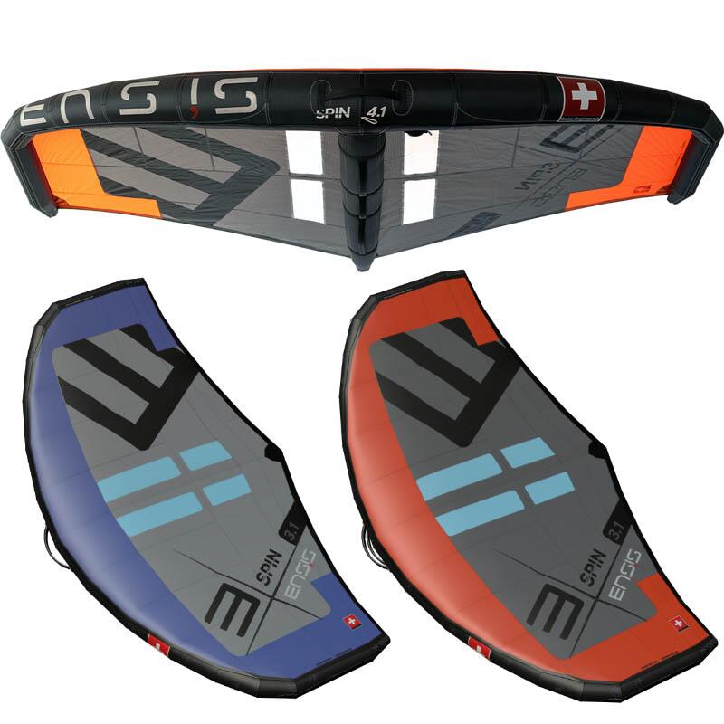 ! alt : Ensis Spin wing foil in blue and orange color options, designed for wing foiling ! title : ENSIS SPIN BLUE ORANGE WING FOILING WINGING ! desc : ! caption :