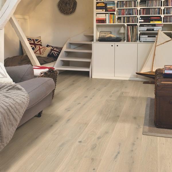 Quick-Step Compact Oak Himalayan White Extra Matt Engineered Realwood Flooring COM3098