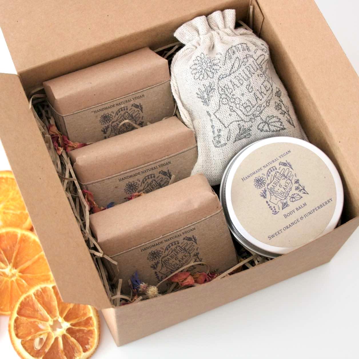 Natural Soap Gift Box EcoFriendly & Vegan Soaps Gift Set UK