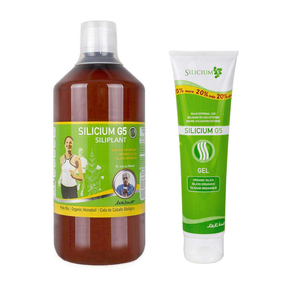 Liquid Silica Silicium G5 Siliplant 1000ml & Silicium Gel Pack