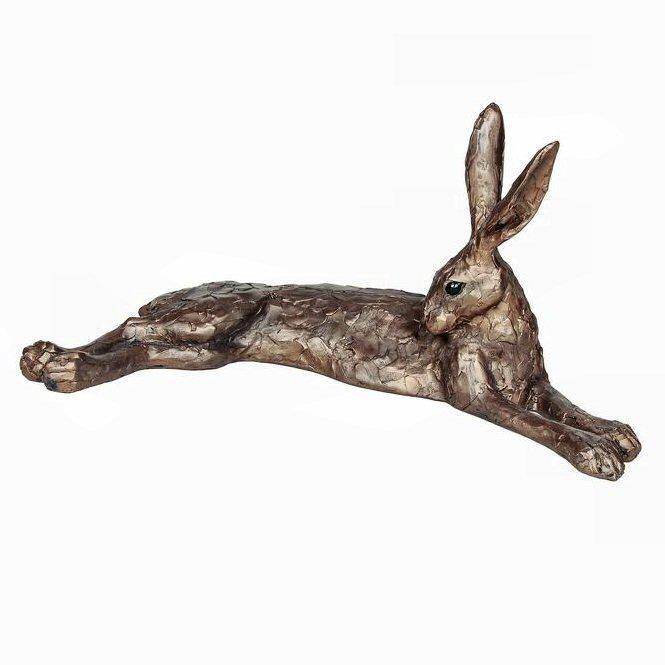 FRITH HARVEY HARE Lying Cold Cast Bronze Animal Sculpture S141 PAUL JENKINS 