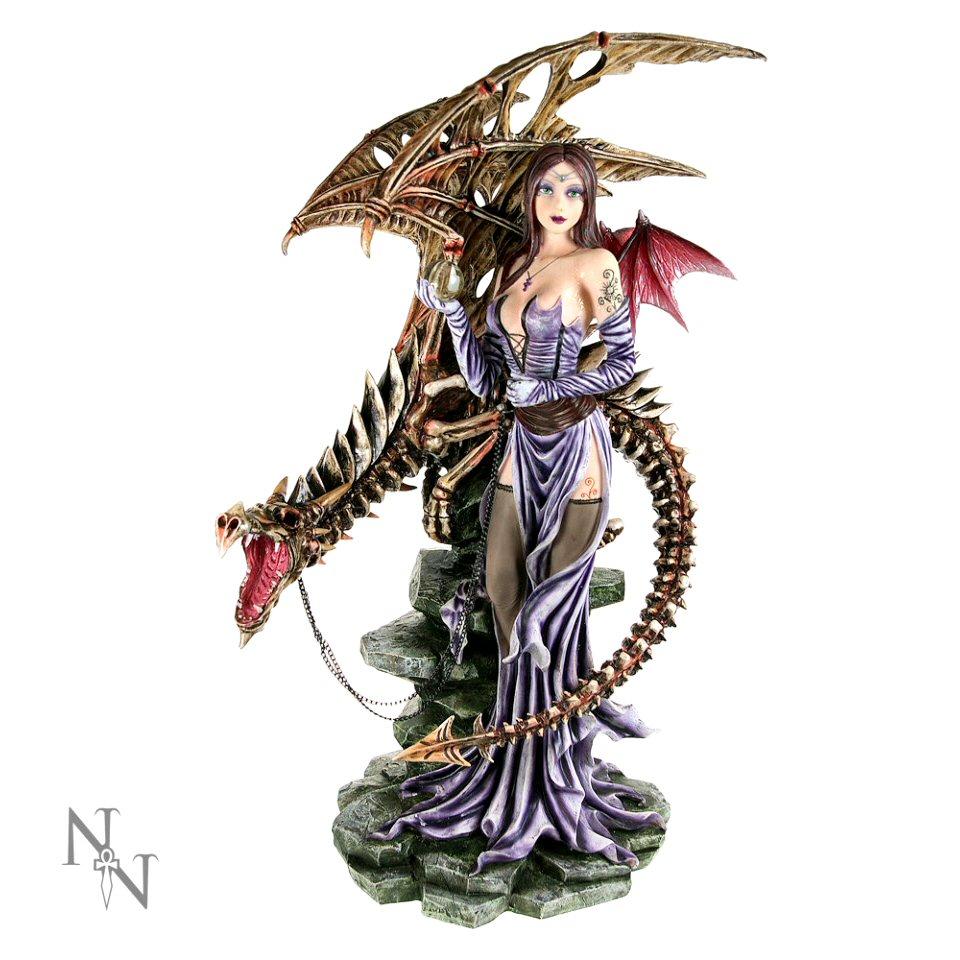 27cm Nemesis Now Blossoming Basilisk Fairy and Dragon Figurine 
