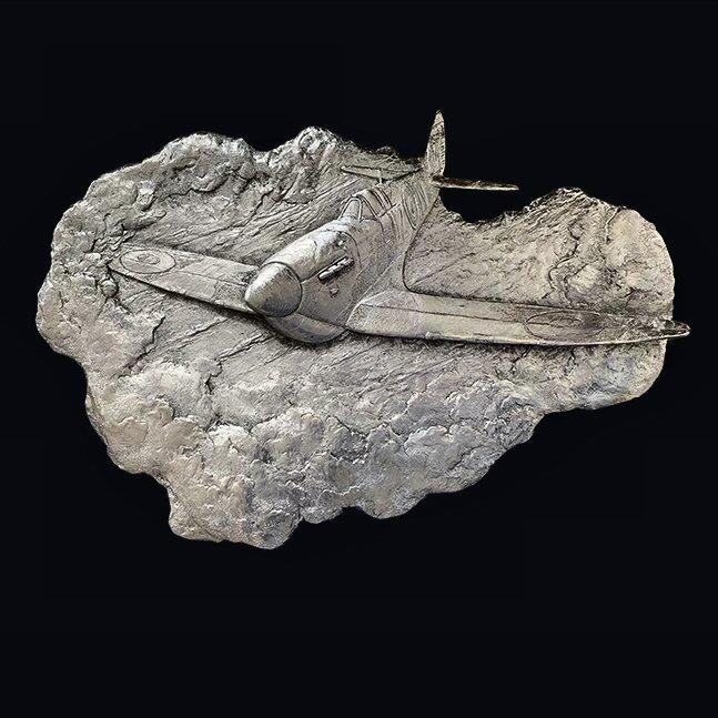 Spitfire Scramble Nickel Wall Art Sculpture Keith Sherwin 328np