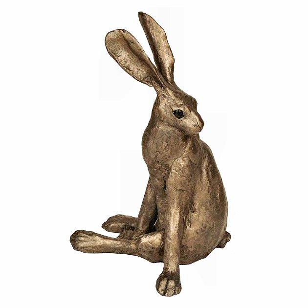 Frith Sculpture Bronze Hare Titania and Tiny 