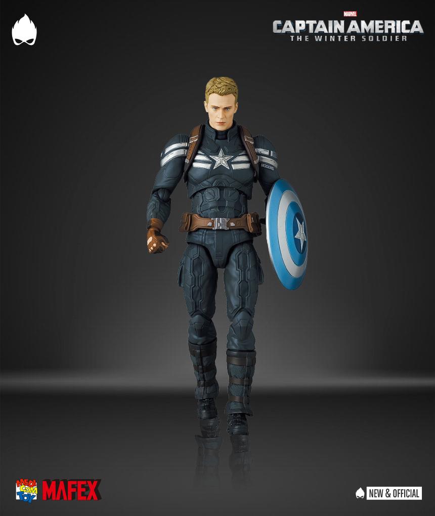 Medicom MAFEX - America: The Winter Soldier Action Figure 1/12 Scale Captain America (Stealth Suit)