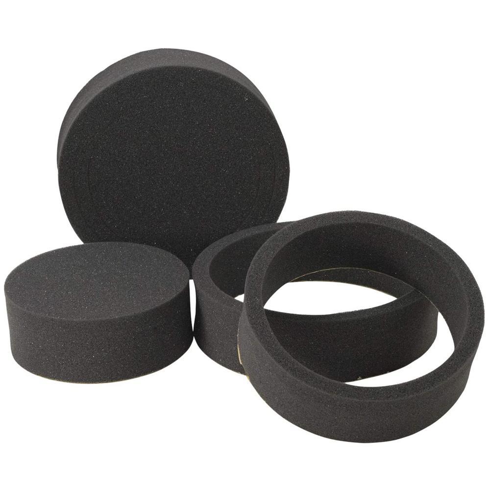 HERCHR Sound Insulation Accessories 4PCS 6.5 Car Speaker Ring Bass Door Trim Cotton,Black 