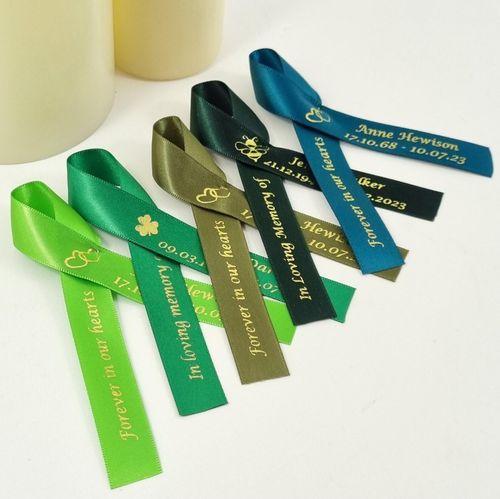 Green memorial ribbons