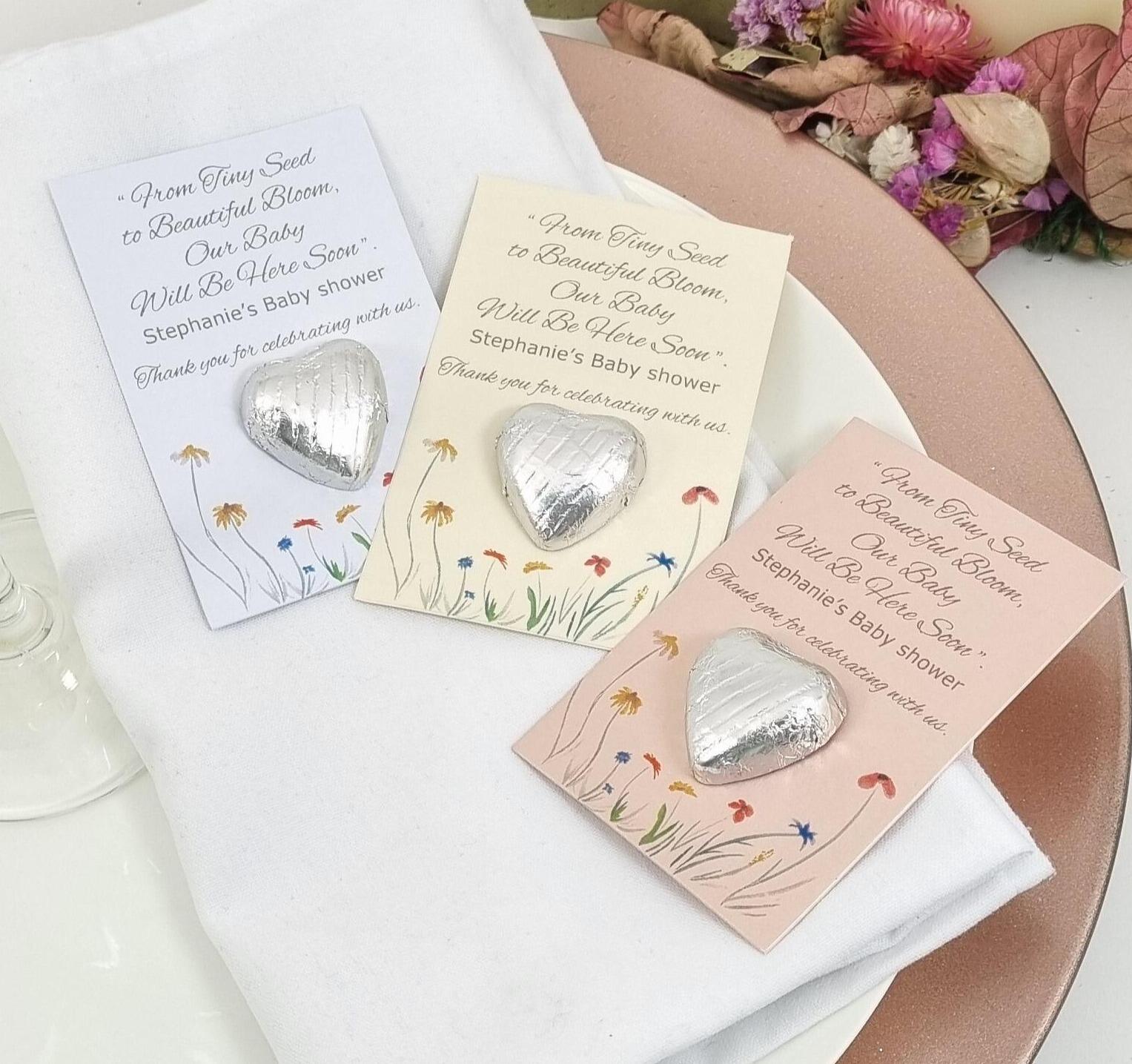 wild flower baby shower favours bloom