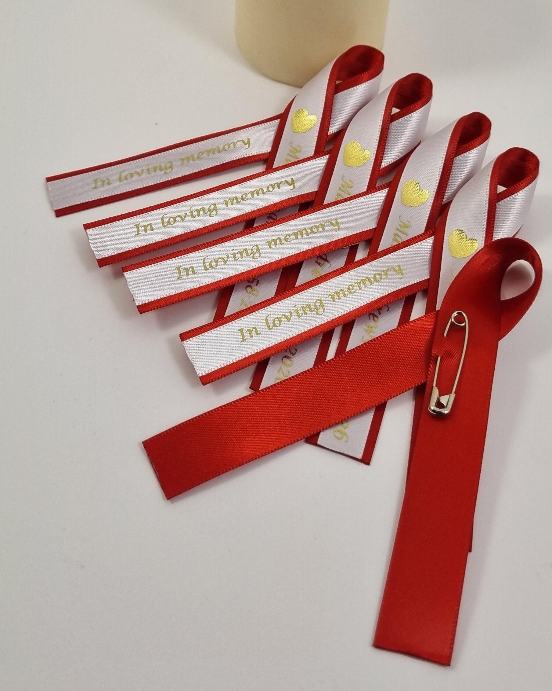 Two layer memorial ribbon